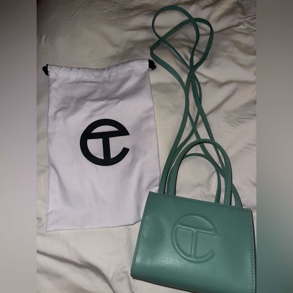SMALL TELFAR SAGE GREEN SHOPPING TOTE AUTHENTIC